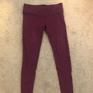 Burgundy alo workout pants